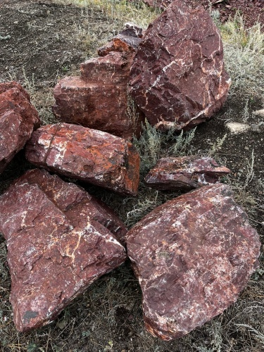 Ландшафтные глыбы красно-фиолетовые 200-1000 килограмм купить в Красноуральске