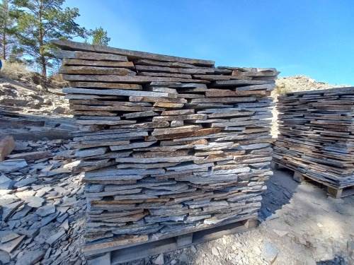 Плитняк златолит серебристый для фасада купить в Красноуральске